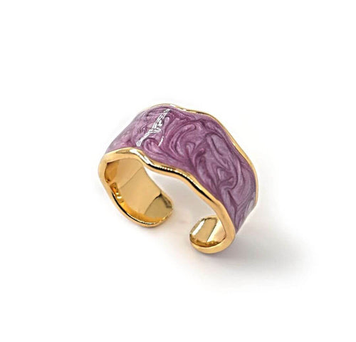 ring fluid marble adjustable cream melody