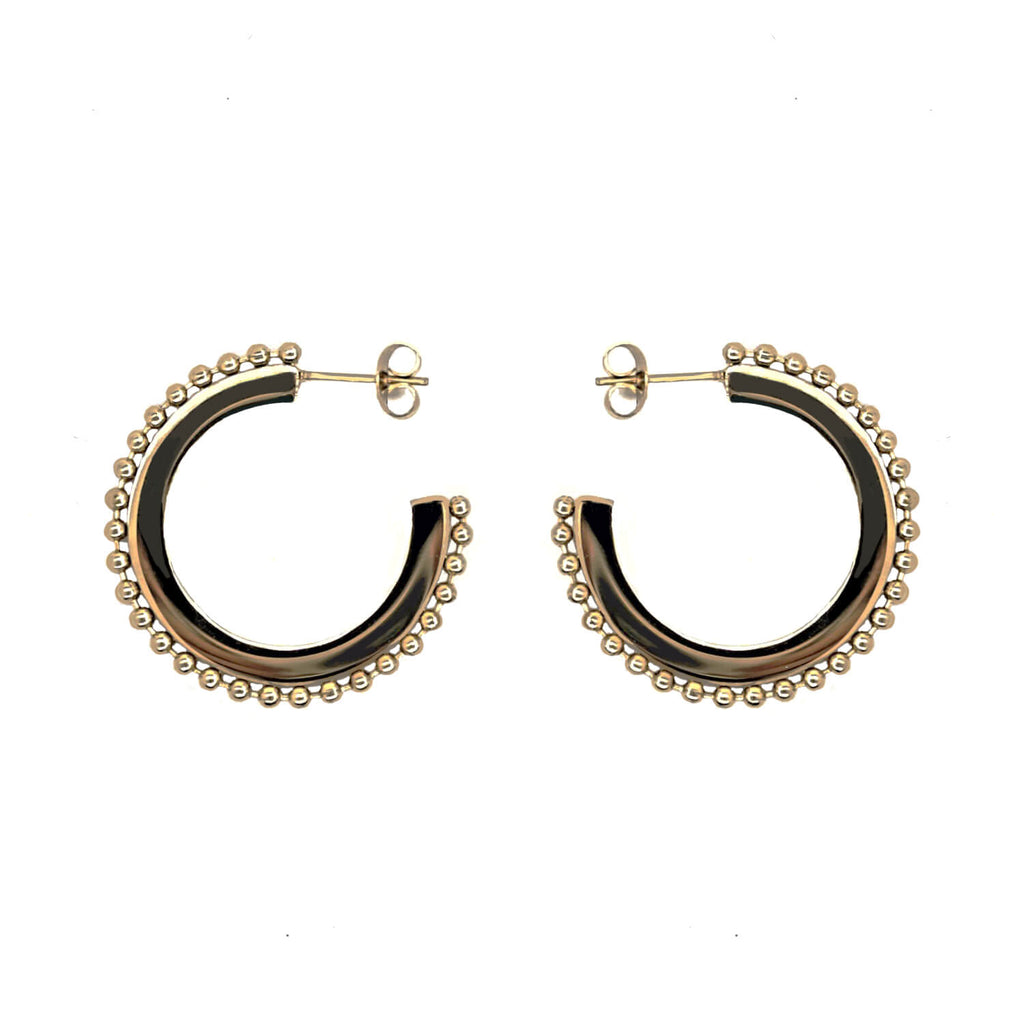 kora garro jewelry hoop earrings gold hoop earrings beaded hoops Hazel