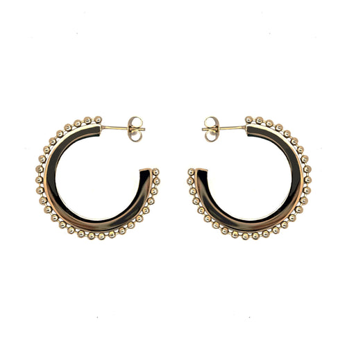 kora garro jewelry hoop earrings gold hoop earrings beaded hoops Hazel