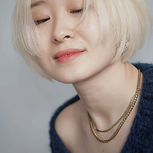 kora garro jewelry gold chunky necklace layering set NYC