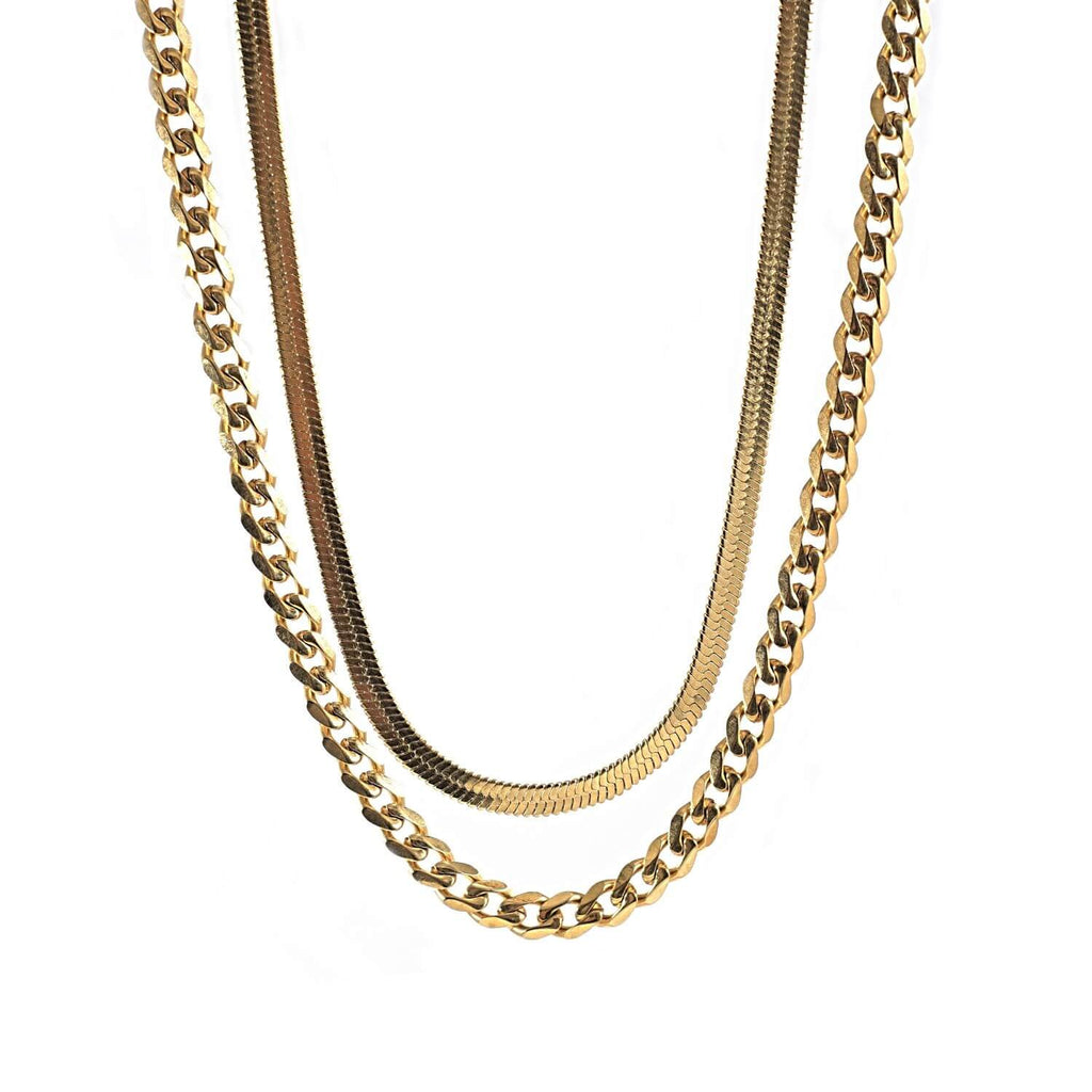 kora garro jewelry gold chunky necklace layering set NYC