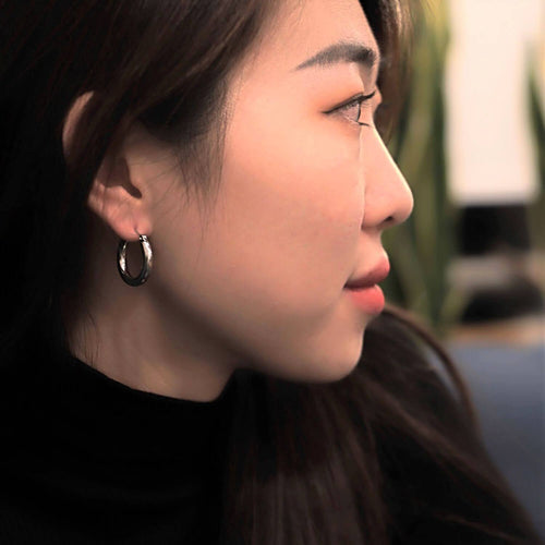 kora garro jewelry classic hoop earrings silver hoop earrings solid hoops minimalist earrings isa