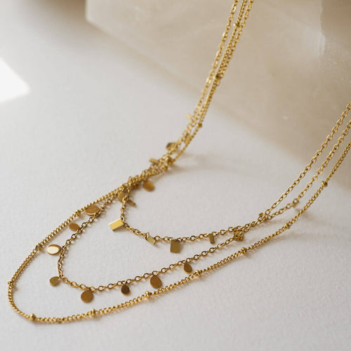 koragarro chain necklace bead chain Freya gold delicate chain