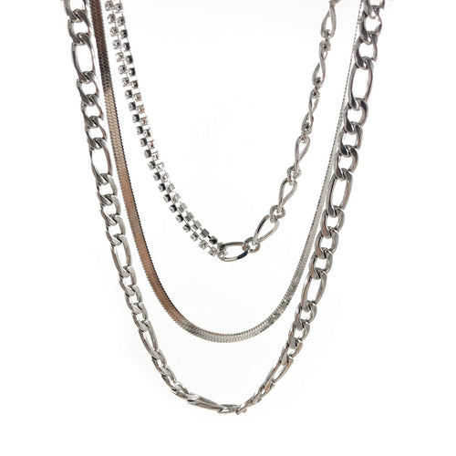 koragarro layered necklace set silver chain necklaces Paris