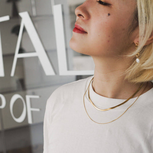 koragarro layered necklace chain choker necklace Tokyo