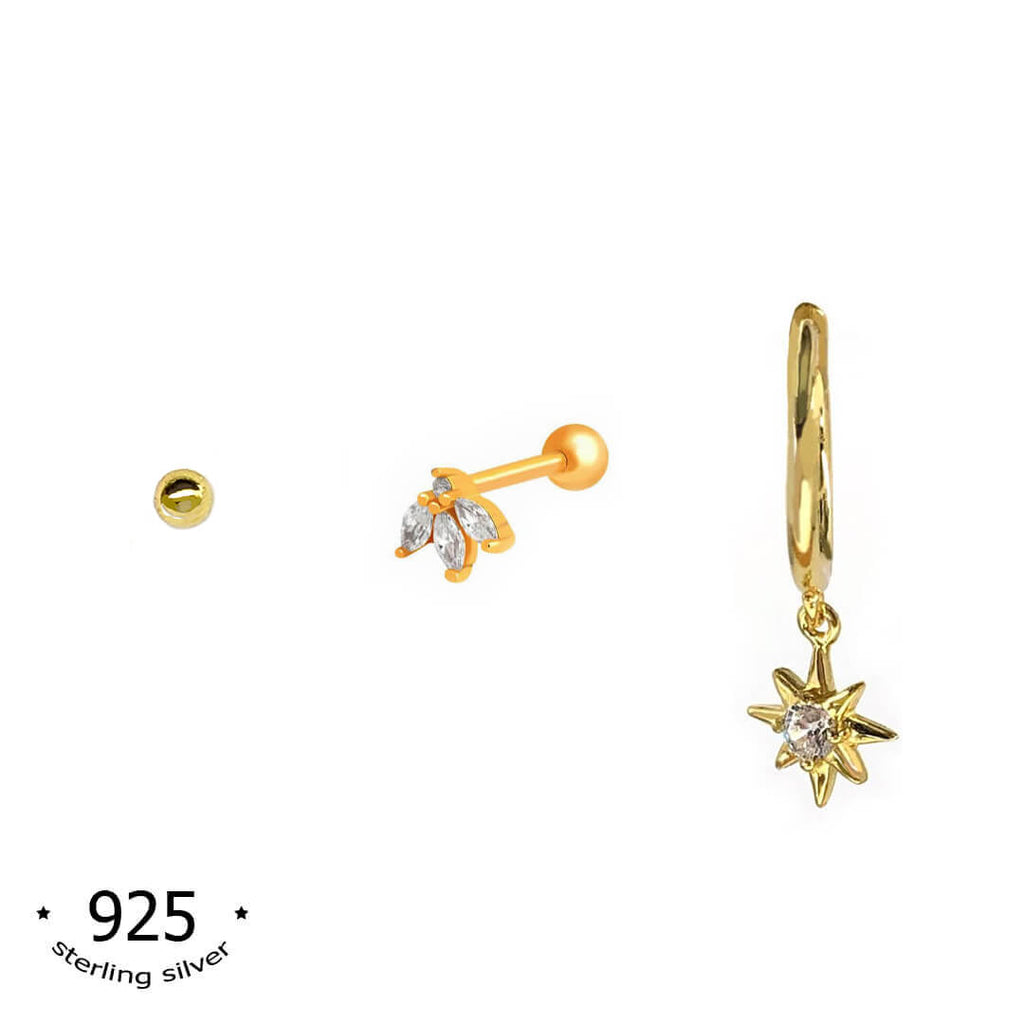 kora garro earring sets for 3 multi piercings set Ari