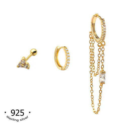 kora garro earring sets for 3 multi piercings set cartilage earrings set Carter