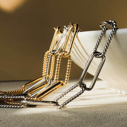 koragarro choker necklace paperclip chain Madison Lux Silver