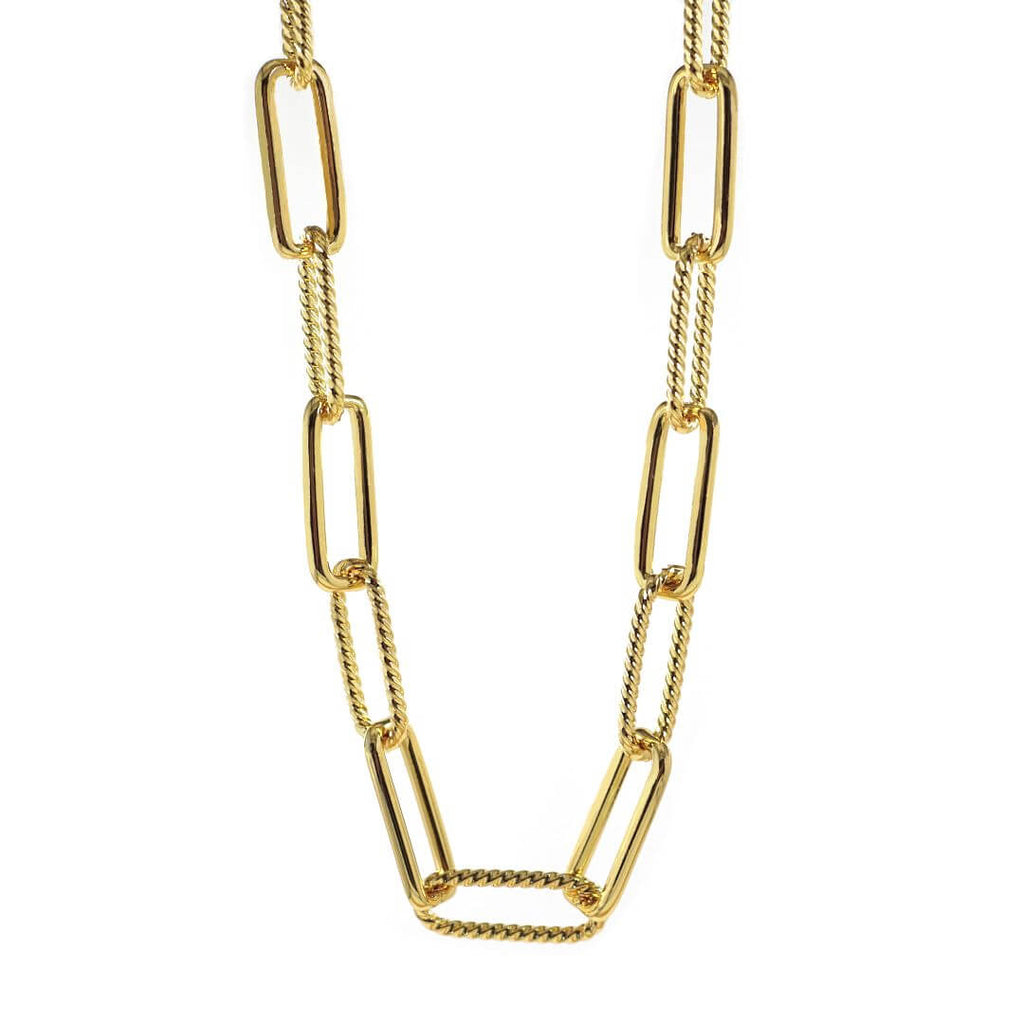 choker necklace chunky paperclip gold chain necklace - koragarro layered necklace Madison Lux 