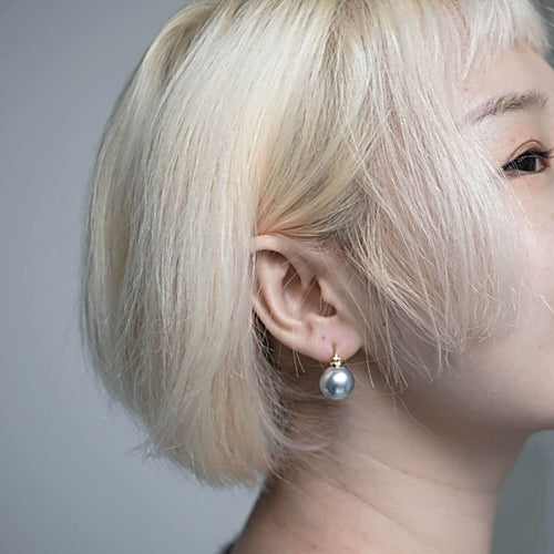 Kora Garro jewelry pearl earrings drop earring gold earring imitation pearl Fiona gray