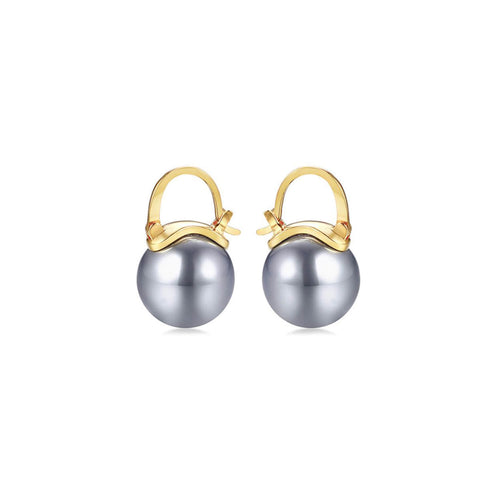 Kora Garro jewelry pearl earrings drop earring gold earring imitation pearl Fiona gray