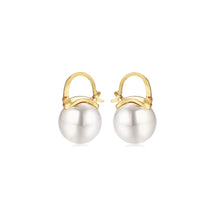 Load image into Gallery viewer, Kora Garro jewelry pearl earrings drop earring gold earring imitation pearl Fiona white