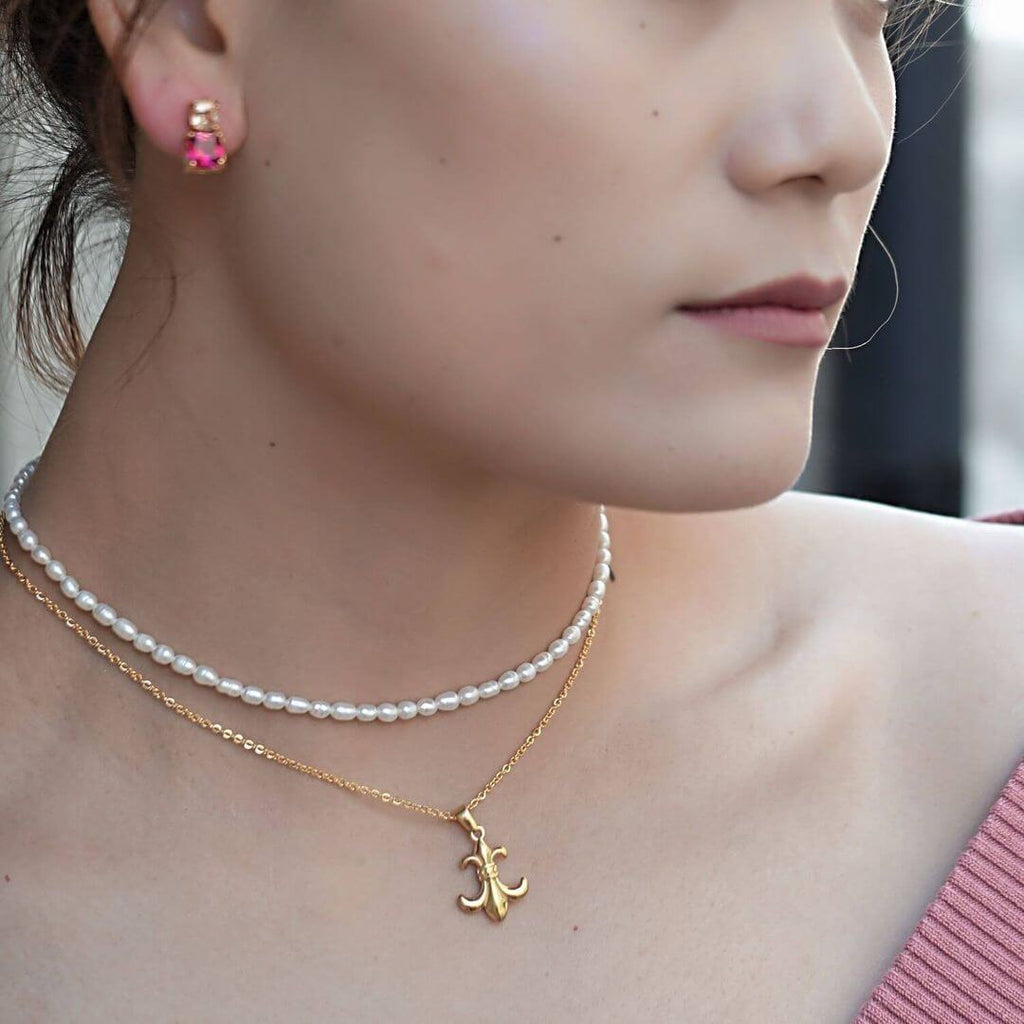 Kora Garro jewelry pearl necklace choker fresh water baroque pearl Isla