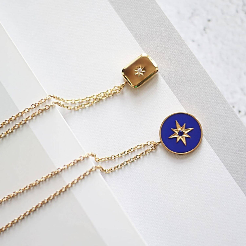 Kora Garro Jewelry pendant necklace gold star north star charm necklace aurora
