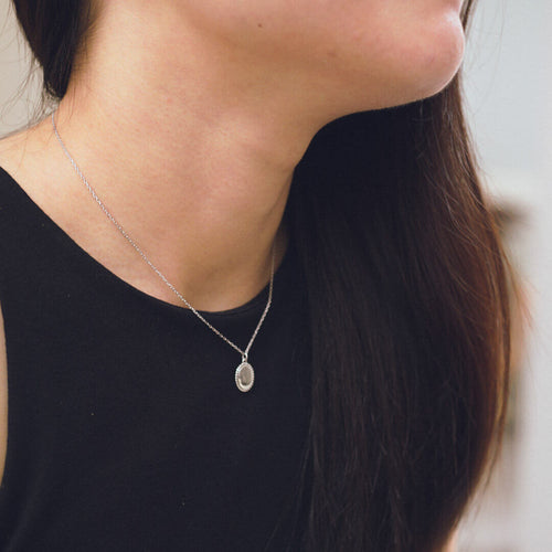 personalized necklace initial sterling silver necklace -koragarro Heidi