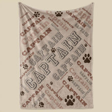 Load image into Gallery viewer, koragarro puppy name and paw print personalized blanket, Dog Bed Blanket, Dog Lover Gift, Pet Gift, Pet Bed, puppy kitten dog