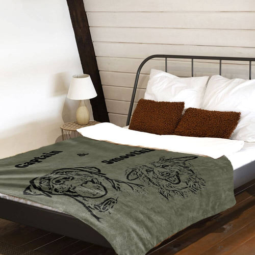 koragarro Custom Pet Blanket Using Pet Photo + Name Custom Dog Blanket Personalized Dog Blankets Cat Picture Blanket Pet Photo Blanket Dog Dad Gift