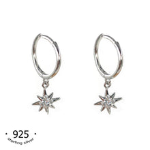 Load image into Gallery viewer, sterling silver earrings star huggie earrings nova koragarro