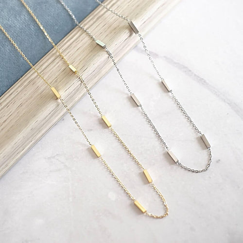 kora garro jewelry station necklace chain necklace bar stations gold Minl