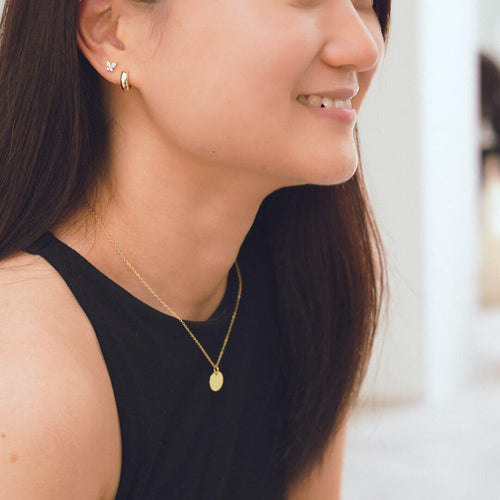 small gold hoop earrings gold vermeil hoops Mila- koragarro