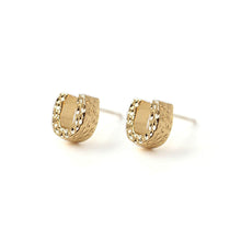 Load image into Gallery viewer, Kora Garro Jewelry earrings gold studs earrings lucky horseshoe earrings for girls women gift