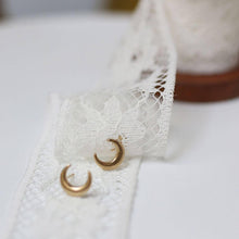 Load image into Gallery viewer, koragarro crescent stud earrings dainty studs 