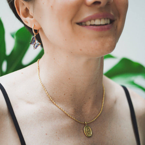 sun flower necklace gold necklace spring koragarro