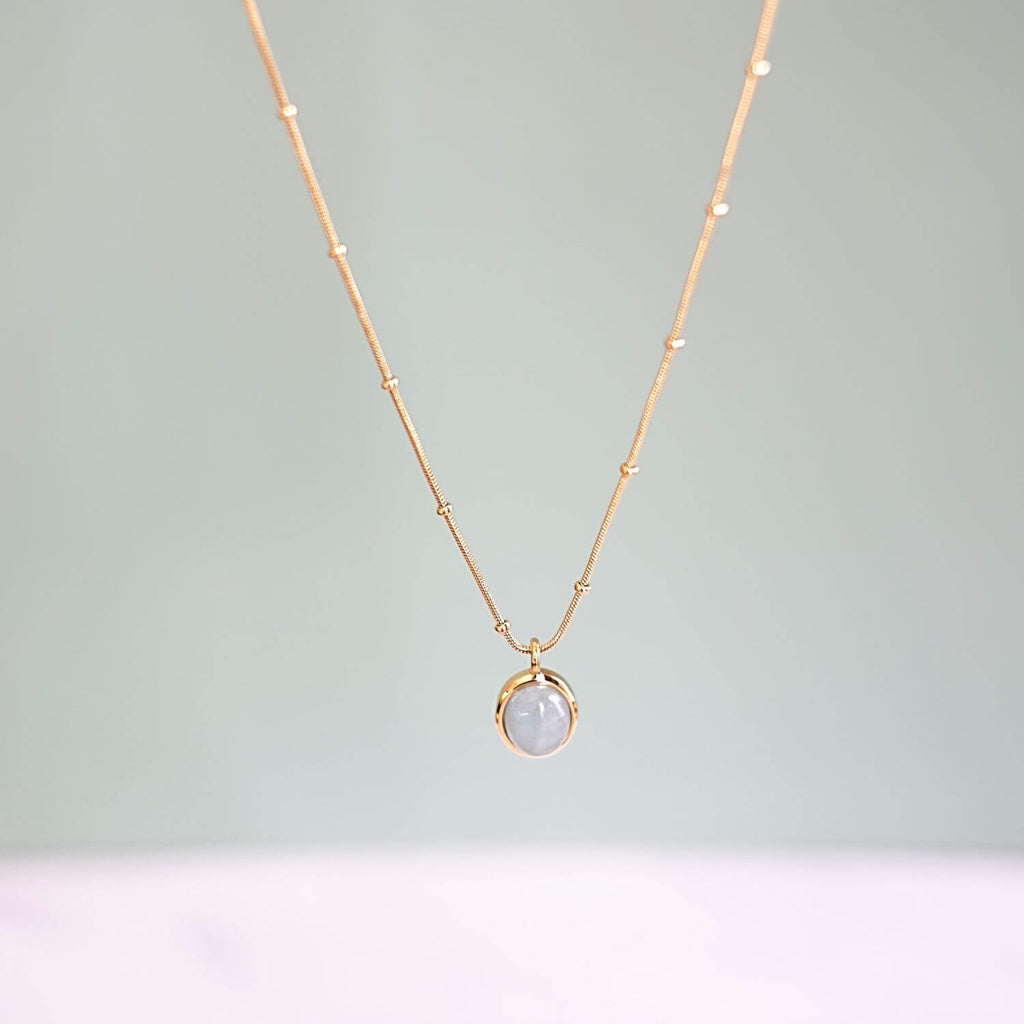 kora garro jewelry aquamarine gemstone necklace irene