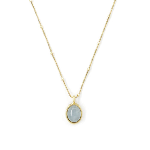 kora garro jewelry aquamarine gemstone necklace irene