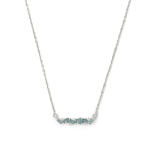 Load image into Gallery viewer, kora garro jewelry baguette bar necklace silver Iris