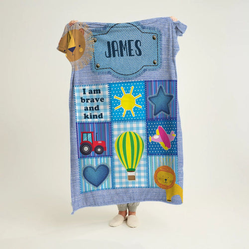 Name Blanket - Lion & Affirmation