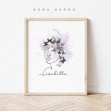 Load image into Gallery viewer, Minimalist Name Sign - Flower  woman