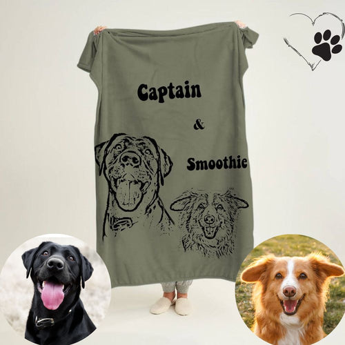 For Dogs Personalized Pet Blankets Personalzed Pet Photo Blanket