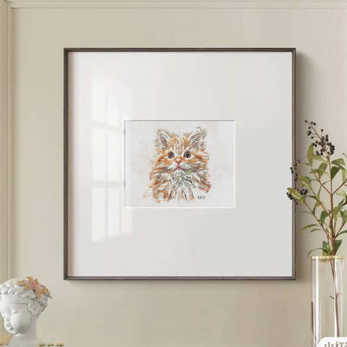 koragarro custom pet portrait from photo, custom illustration, pet drawing, pet memorial, personalized gifts, drawing from photo