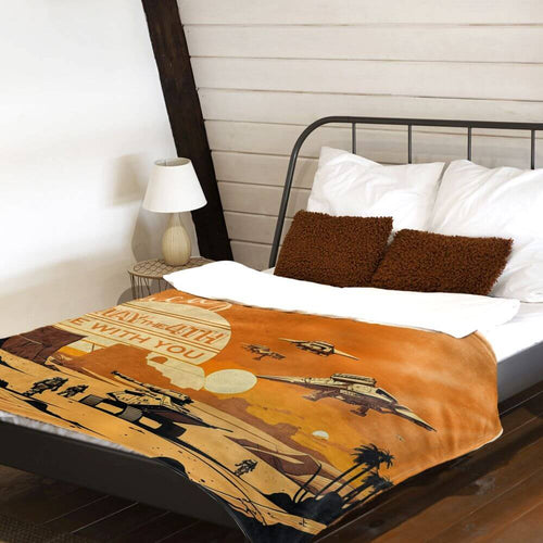 koragarro star wars blanket Tatooine, personalized throw blanket, Star Wars Fan Gift, Home Décor