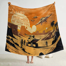 Load image into Gallery viewer, koragarro star wars blanket Tatooine, personalized throw blanket, Star Wars Fan Gift, Home Decor  