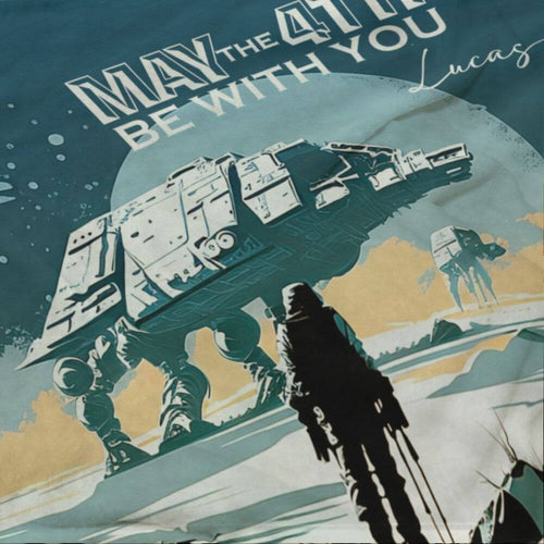 koragarro star wars blanket, may the force be with you, star wars fan birthday gift idea, personalized gift 